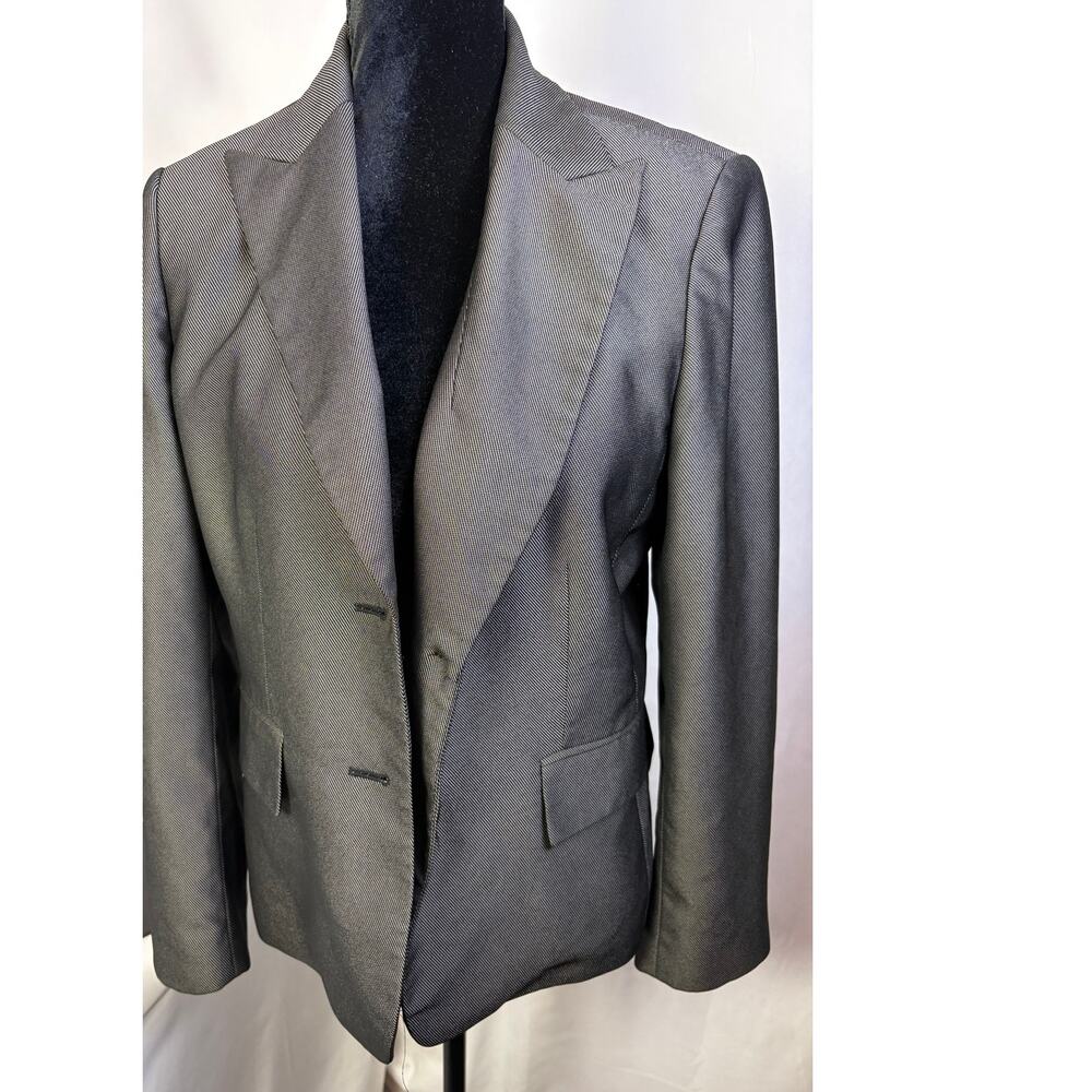 Kasper Women’s Size 12 Charcoal Gray Tailored Blazer Career Jacket - Picture 12 of 14